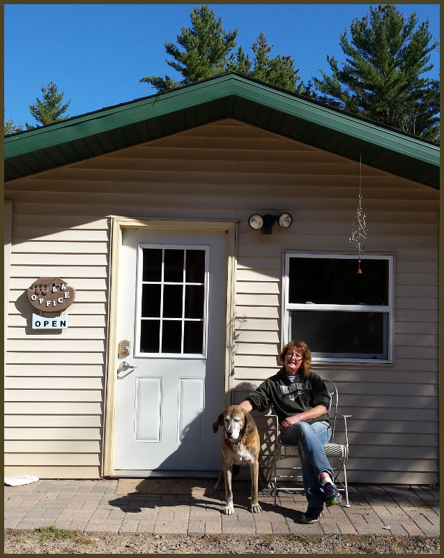 kathy and ben in front of kathy's animal ark